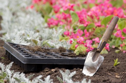Hardscaping features in a Barkingside garden